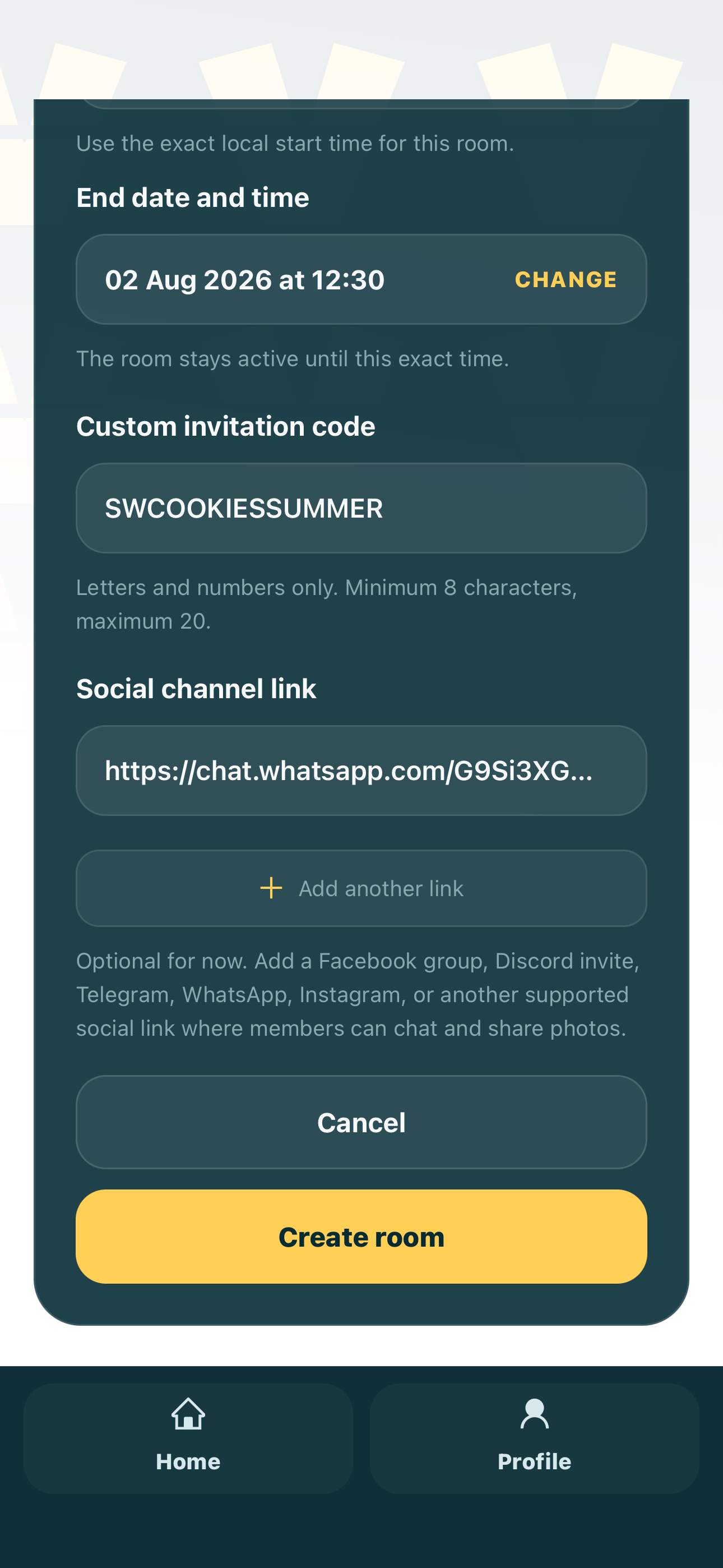 ViedME social media links setup