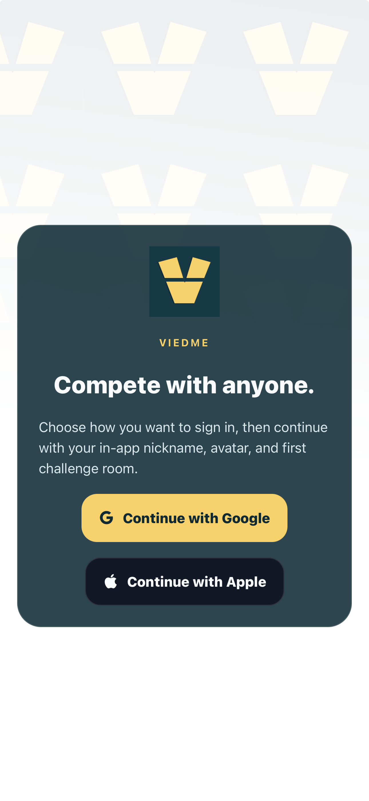ViedME login preview